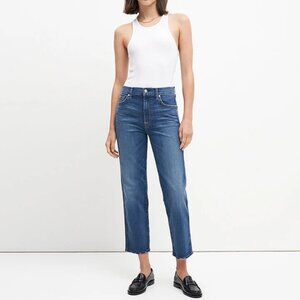 7 for all Mankind High Waist Cropped Straight Jeans 28
